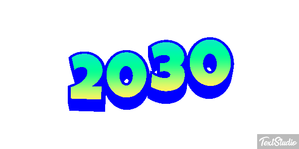 2030 Text effect