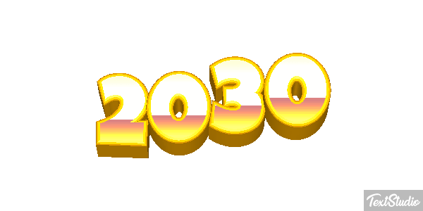 2030 Text effect