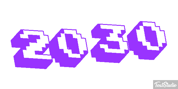 2030 Text effect