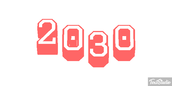 2030 Text effect