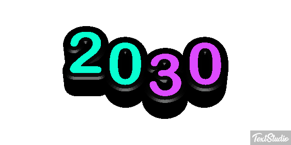 2030 Text effect