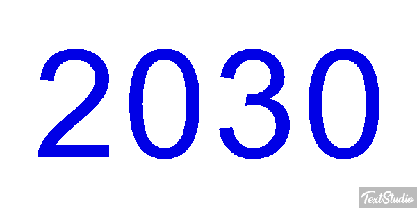 2030 Text effect