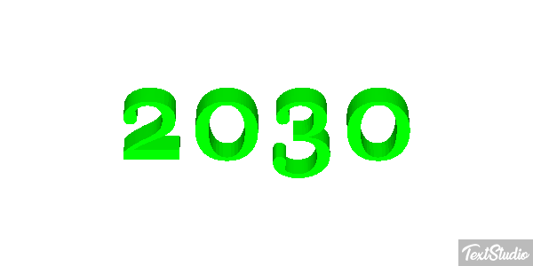 2030 Text effect