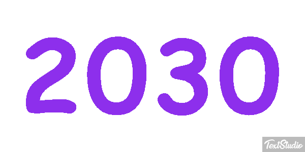 2030 Text effect