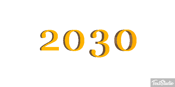 2030 Text effect
