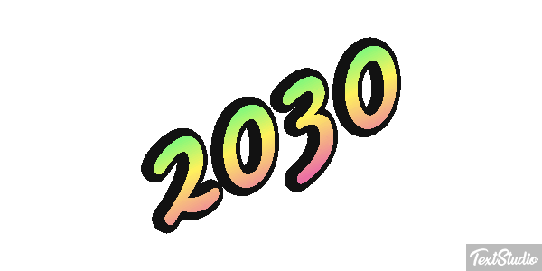 2030 Text effect