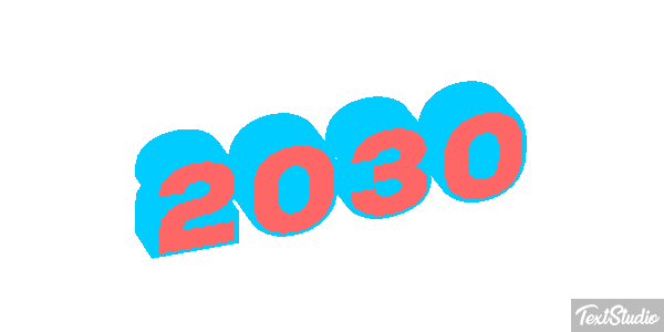 2030 Text effect