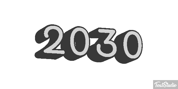 2030 Text effect