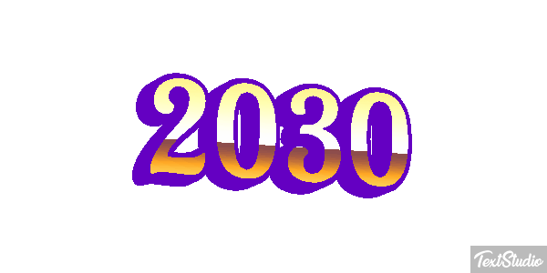 2030 Text effect