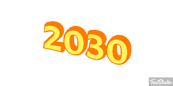 2030 Text effect