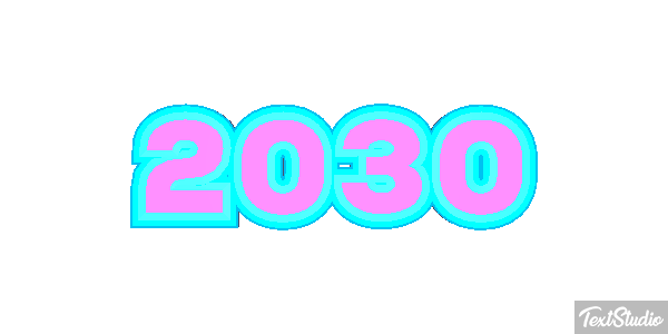 2030 Text effect
