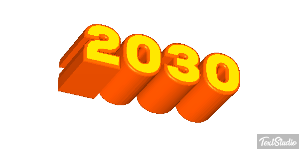 2030 Text effect