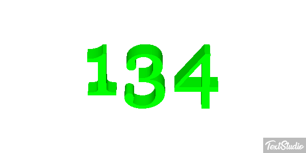 134 Text effect