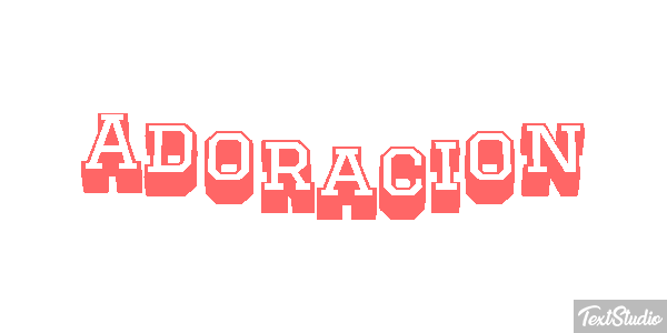 Adoración Efecto de texto