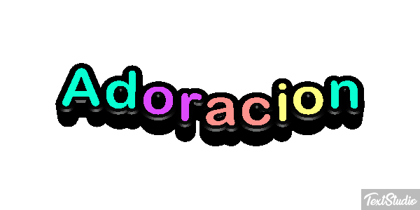 Adoración Efecto de texto