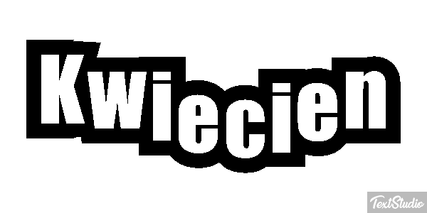 Kwiecień Efeito do texto