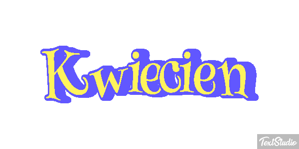 Kwiecień Efeito do texto