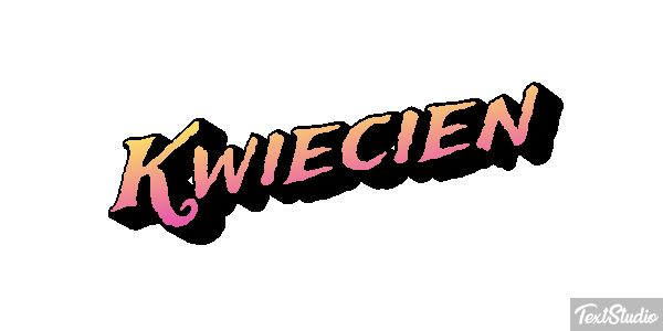 Kwiecień Efeito do texto