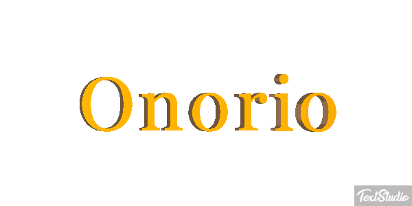 Onorio Effetto testo