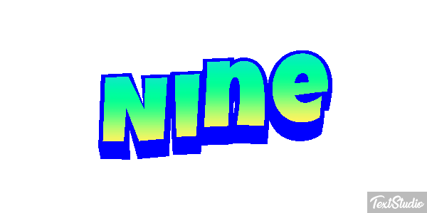 Nine Effetto testo