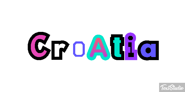 Croatia Text effect