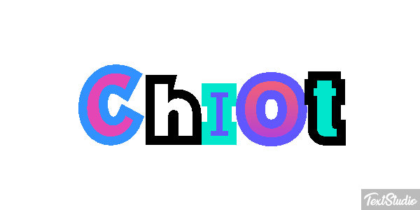 Chiot Effet de texte