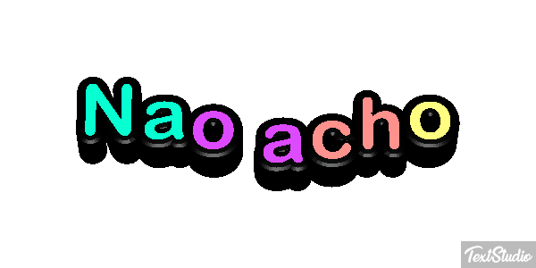 Não acho Efeito do texto