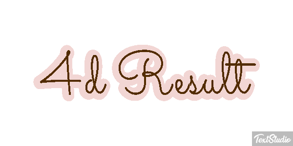 4d Result Effet de texte