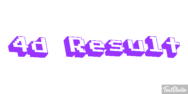 4d Result Effet de texte
