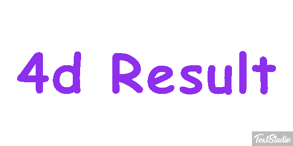 4d Result Effet de texte