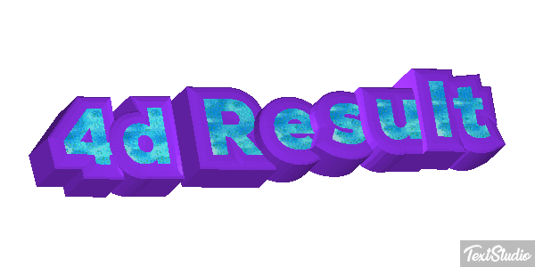 4d Result Effet de texte