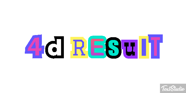 4d Result Effet de texte
