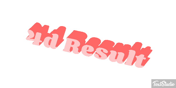 4d Result Effet de texte
