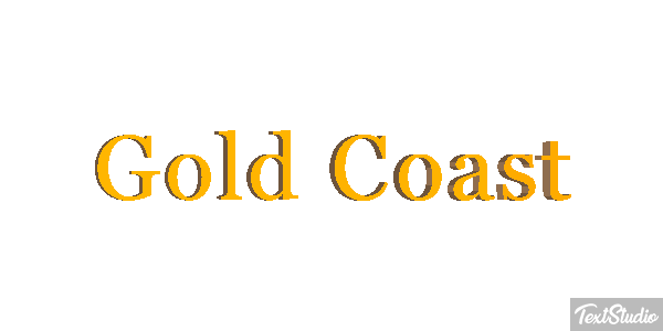 Gold Coast Efeito do texto