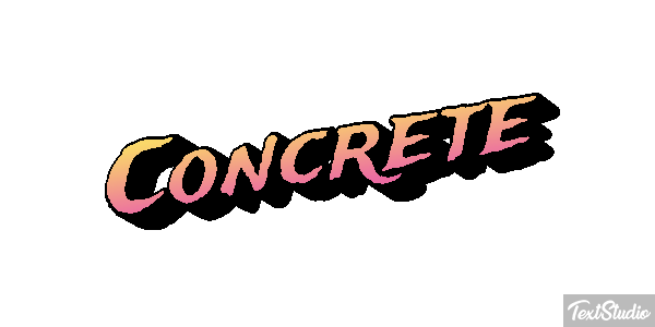 Concrete Текстовый эффект
