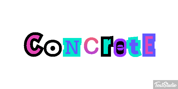 Concrete Текстовый эффект
