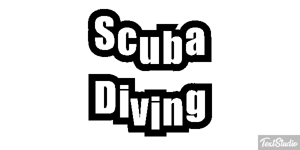Scuba Diving Efecto de texto