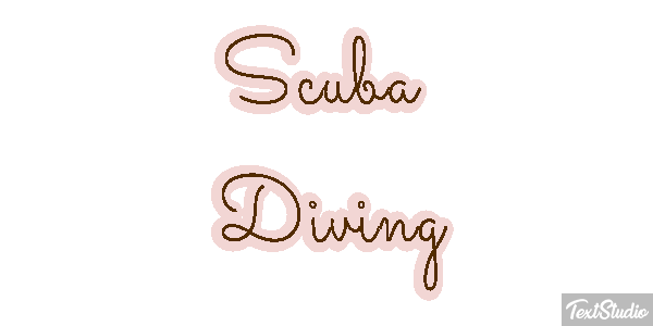 Scuba Diving Efecto de texto