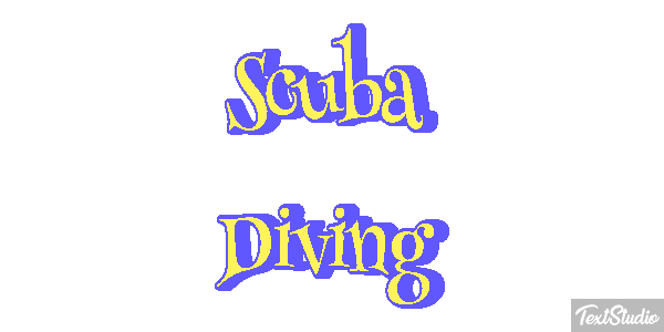 Scuba Diving Efecto de texto