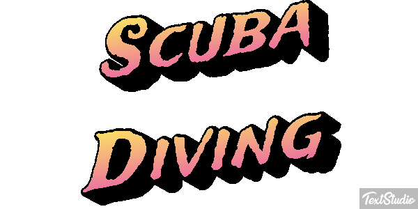 Scuba Diving Efecto de texto