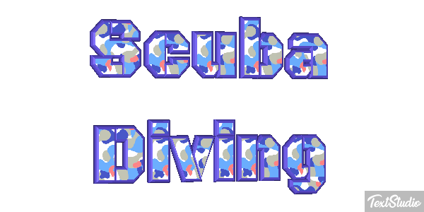 Scuba Diving Efecto de texto