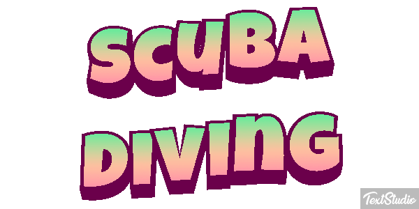Scuba Diving Efecto de texto