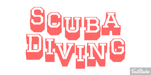 Scuba Diving Efecto de texto