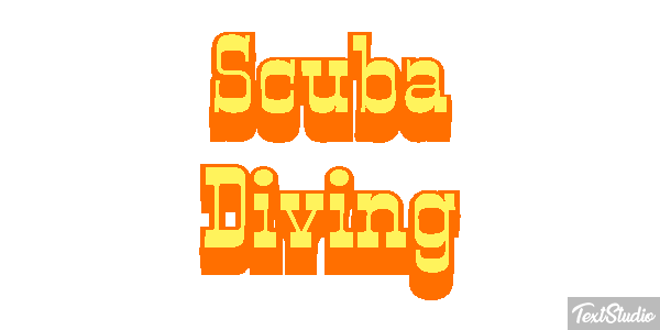 Scuba Diving Efecto de texto