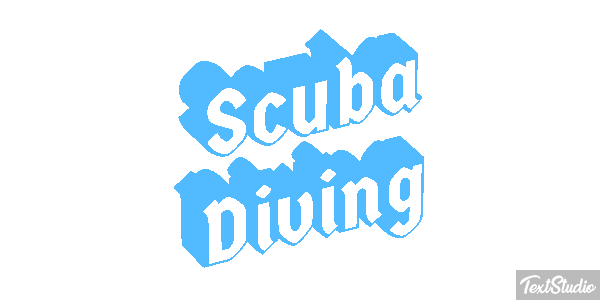 Scuba Diving Efecto de texto