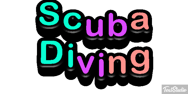 Scuba Diving Efecto de texto