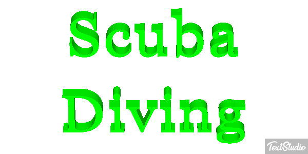 Scuba Diving Efecto de texto