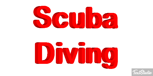 Scuba Diving Efecto de texto