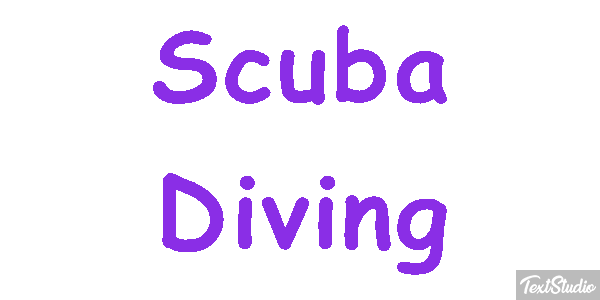 Scuba Diving Efecto de texto
