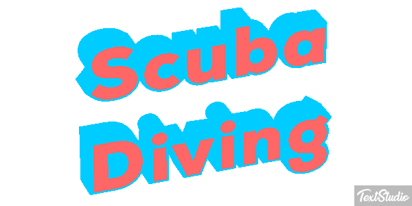 Scuba Diving Efecto de texto